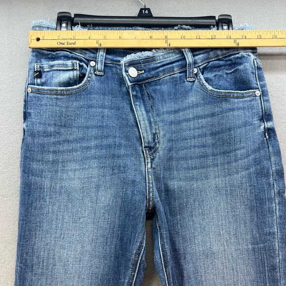 Kancan Jeans Women's 9/28 Blue Geneva High Rise Ankle Skinny Preppy Normcore - Picture 2 of 14